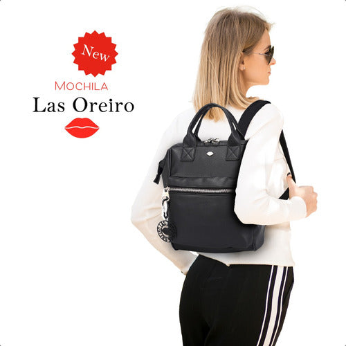 Las Oreiro Eco Leather Large Urban Backpack Handbag 1