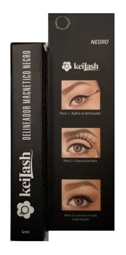 Keilash Black Magnetic Eyeliner with Magnetic False Eyelashes 0