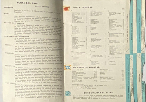 Punta Del Este, Plano Guía, 1975, 8 Pag, Cfz2 1