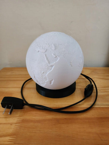 Bs.impresiones3d Planet Earth 3D Printed Table Lamp 2