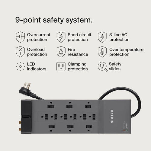 Belkin Power Strip,12 Tomadas 3.940 Joules De Proteção 1