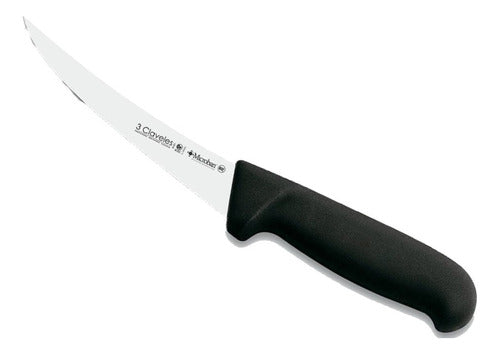 3 Claveles Boning Knife 8181 Curved 13cm Proflex Black 0