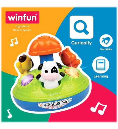 Winfun Musical Spinning Farm Toy for Babies and Toddlers 7