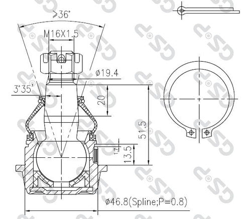 Mitsubishi L300 (2WD) Lower Ball Joint 00-04 0