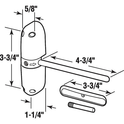 Prime-line Products Kc17hd Cierrapuertas, 4-1/4 In, Marrón 1