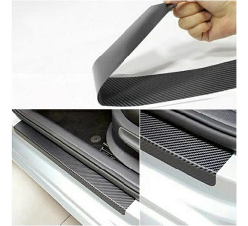 Carbon Vinyl Door Sill Cover Accessories for Ford Focus 2005 by Kenny 3