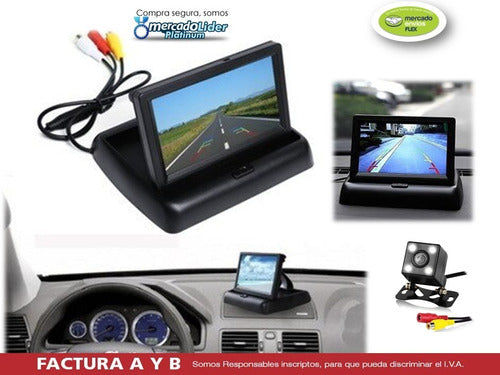 Pantalla Monitor Rebatible Lcd 4.3  + Camara Estacionamiento 4