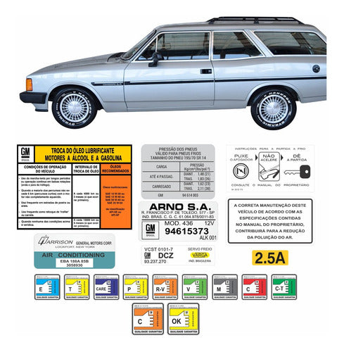 Kit Adesivo Etiqueta Selos Caravan 4cc Álcool 1985 Opl40 Fgc 1