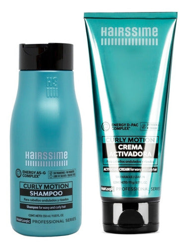 Hairssime Curly Motion Kit Shampoo + Crema Activadora Rulos 0