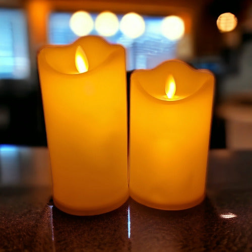 Set of 4 Flickering Warm Light Ivory Candles with Motion 4