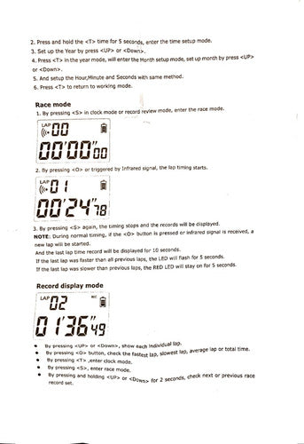 Tomatiempos, Lap Timer. 6