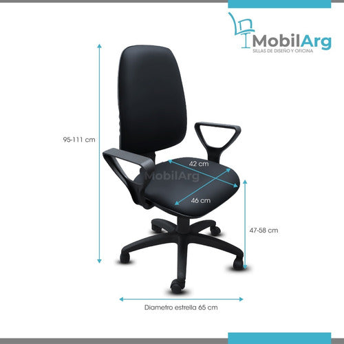 Mobilarg Sillón Oficina Operativo Ejecutivo Computación Roby Neumático 2