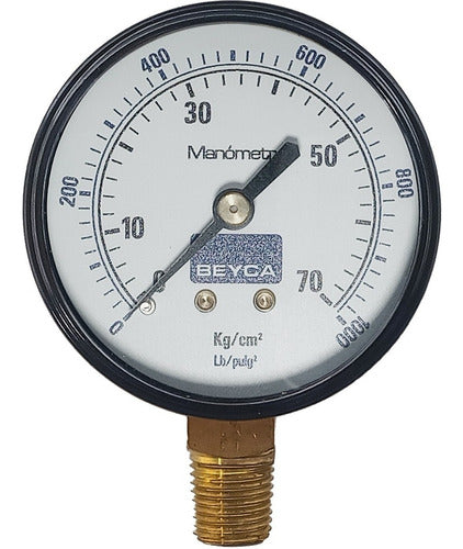 Beyca Manómetro 70 Kg/cm² 63 Mm Rosca 1/4 Inferior MM2-34 70 0