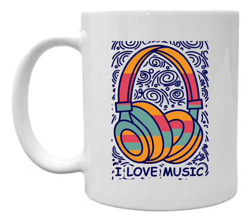 EXXE GRAFICA Personalized Sublimation Ceramic Mug I Love Music Love 0