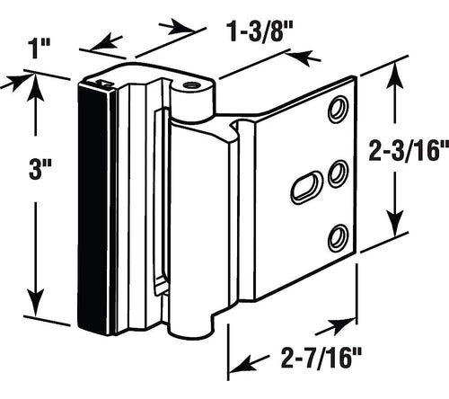 Defender Security U 11325 Cerradura De Refuerzo De Puerta Ag 2