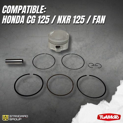 Complete Piston Kit (0.25) for Honda CG 125 / NXR 125 / Fan 4