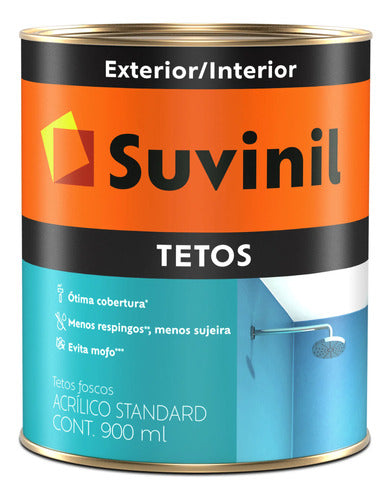 Tinta Branca Acrílica Fosca Anti Mofo P/ Teto Suvinil 900ml 1