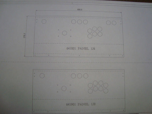 Panel 1J8 Playcade USB Arcade Plate 60cm Width 5