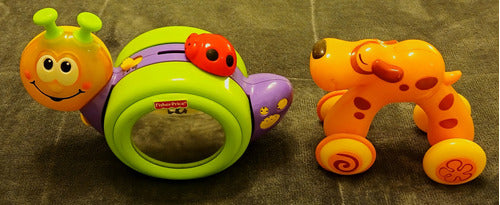 Juguete Snail Go Fisher Price + Jirafa Press & Go Hap-p-kid 1