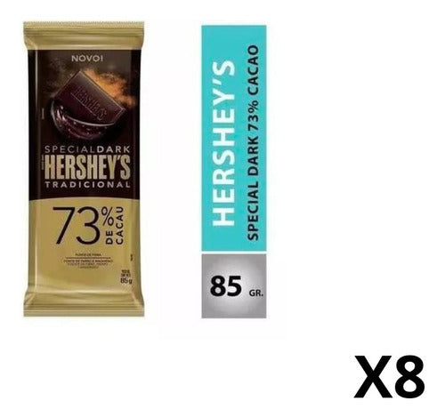 Hershey's Special Dark 73% Cacao 85 Grs X8 0