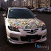 24  X 59  Stickerbomb Cartoon Jdm Vinilo Wrap Autoadhesivo W 3