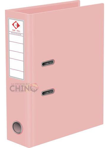 The Pel A4 Wide Spine Pastel Pink Lever Arch File 1