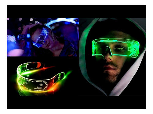 Lentes Led Futuristic Electronica Rave Boda 15 Rgb Flash F39 3