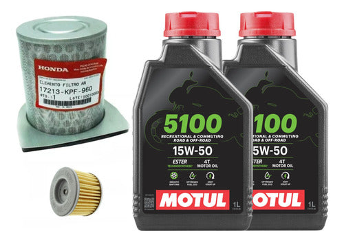 Kit Service Cbx 250 Twister Filtros Originales Aire Aceite Motul 5100 Moto Sur 0