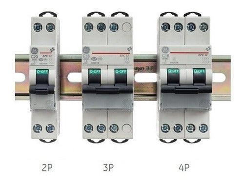 General Electric Llave Térmica Tetrapolar En Dos Modulos 6ka 4x 10a Ge Unibis 1