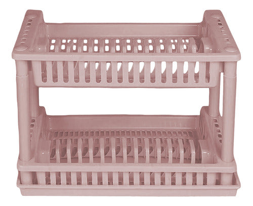 Detachable 2-Tier Plastic Drainer with Tray 4