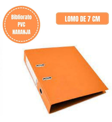 UTILOFF Orange PVC Plastic Binder Size Legal x 10 Units 1