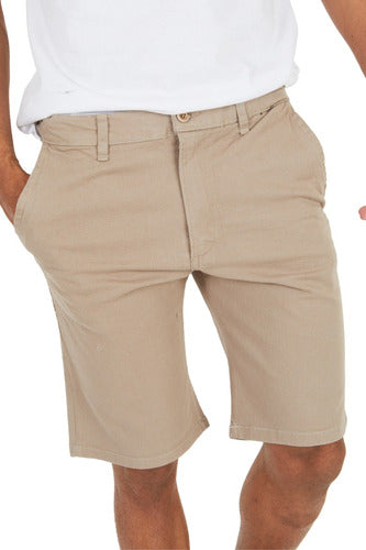 Men's Premium Poplin Bermuda Shorts with Special Size - Olegario 0