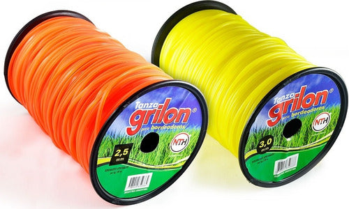 Grilon Tanza Bordeadora Cuadrada 3.0mm Naranja 100mt 0