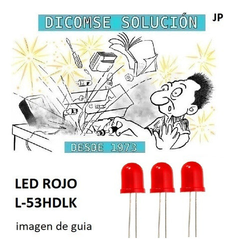 Led L-53hdlk 5 Mm Rojo Difuso 0.5-3.2mc X 500piezas 0