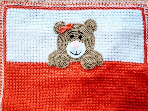 Genérica Mantita Para Bebe Crochet Tejida A Mano 90x 65 Cm (02) 3