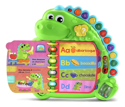 Libro Infantil Didáctico Dinosaurio Luces Sonido  Juguete 1