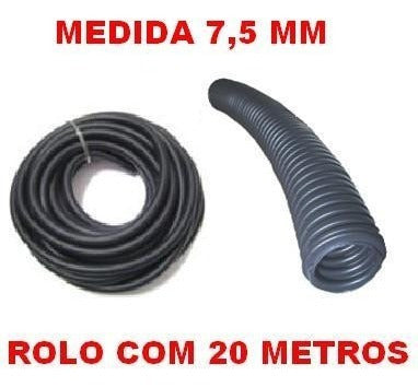 Espaguete Corrugado 7,5mm Rolo Com 20 Metros Anti Chama !!! 1