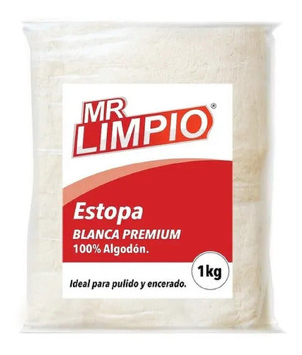 Estopa Blanca 100% Algodón Pqte. De 1 Kg. - Mr. Limpio - Tyt 0