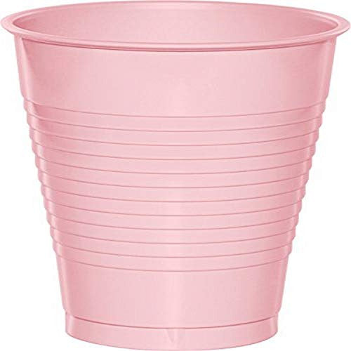 Creative Converting Touch Of Color 12 oz Classic Pink Plastic Cups - 20 Count 0