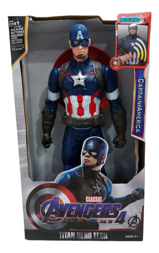 Muñeco Capitan America Luz Y Sonido Alternativo 30cm 1