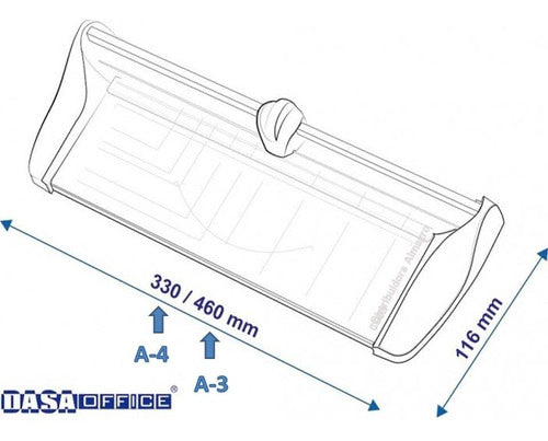 Guillotina Cizalla Rotativa Dasa Office A4 32cm Corte Recto 2