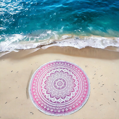 Mundo Hindú Round Mandala Yoga Blanket 2