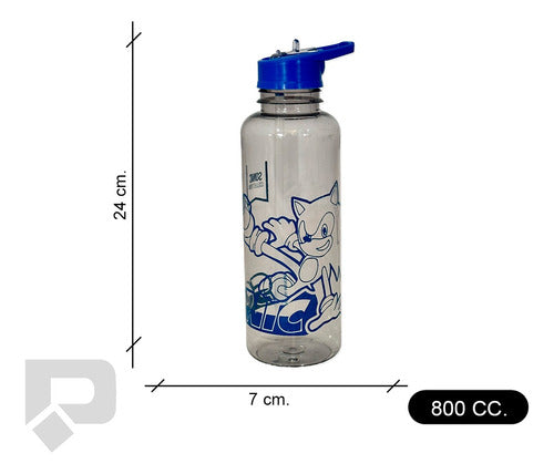 X25 Sports Printed Plastic Bottle with Flip Spout for Kids 800ml 39