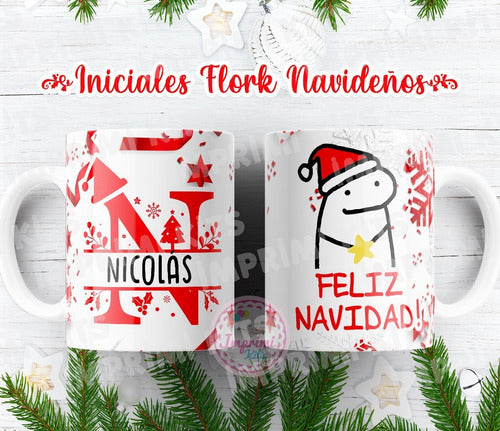 Imprimi Kits Plantillas Tazas Navidad Flork Alfabeto Diseño Sublimar 7