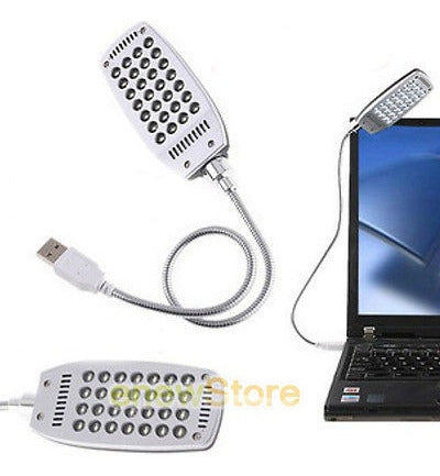 Nuevo Mini Flexible Brillante 28 Led Usb Lámpara Laptop Pc E 1