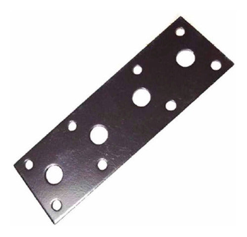 Herraje Placa De Empatillado Chapa Negro 200x90mm 0