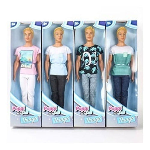 Importadora Sudamericana Thiago Articulated Doll Blue Shirt Grey Pants 0