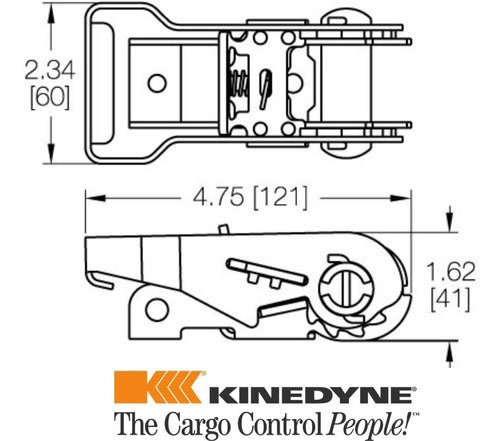 Kinedyne Crique Tensor Suncho Traca Cuatri Moto 25mm X 6mts 7