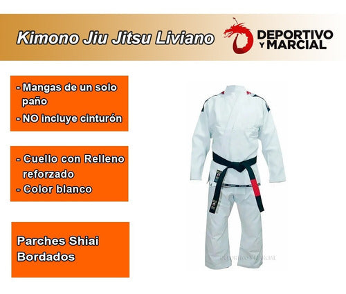 Shiai Kimono Jiu Jitsu Shiai Tokaido Liviano Brazilian Bjj Blanco 2