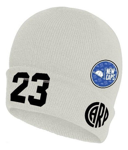 Newcaps Wool Beanie, Custom Number Choice, White, Code #78 0